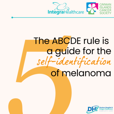 The ABCDE rule is a guide for the self-identification of melanoma
